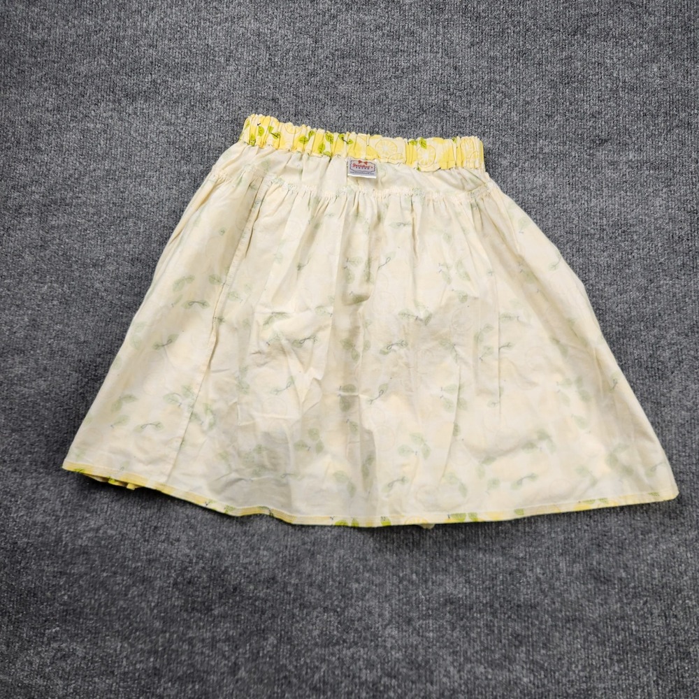 Josiekat's Trunk Girls Yellow Lemon Citrus Print Elastic Waist Flared Skirt 12 - Picture 8 of 8
